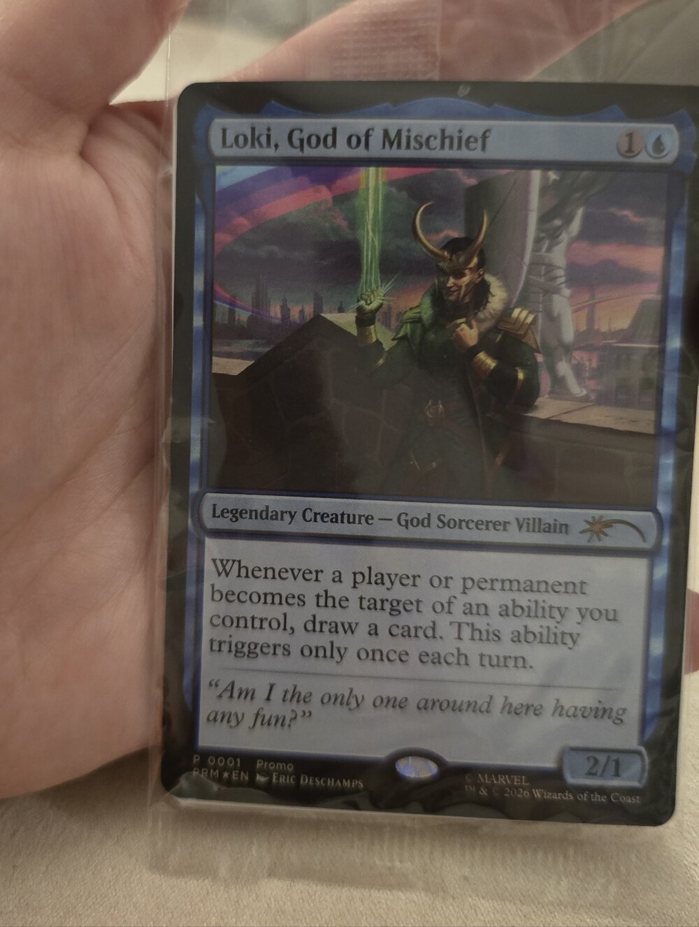 MTG Marvel Loki God of Mischief SDCC 2026 Promo Card - Picture 3 of 3